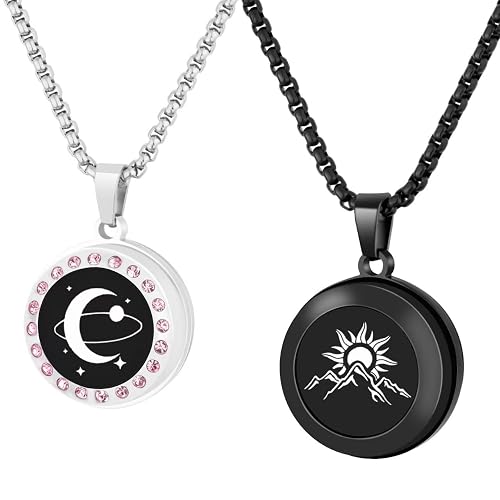 Long Distance Touch Necklace, Vibration & Light Up Remote Smart Matching Couple Necklace